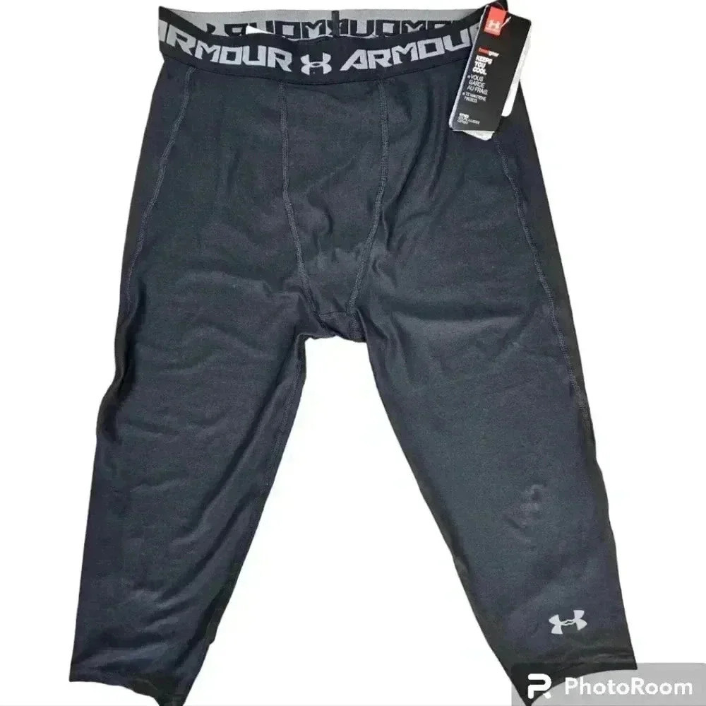 Under Armour Boys HeatGear Leggings blue #1271872 NWT YXL